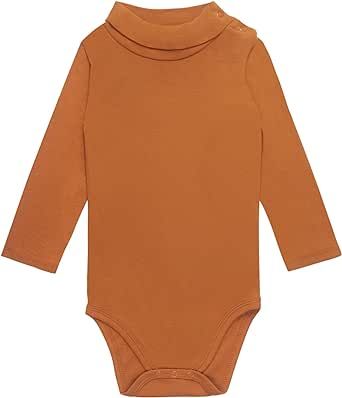 GUISBY Baby Turtleneck Bodysuit,Long Sleeve with Mitten Cuff for Boy Girl Jumpsuit Outfit Rayon of Bamboo