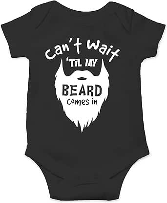 Can't Wait Til My BEARD Comes in - Bearded Daddy - Cute Infant One-Piece Baby Bodysuit