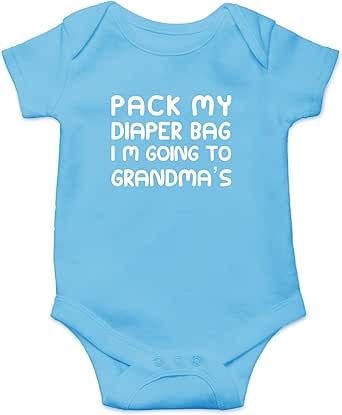 CBTwear Pack My Diaper Bag, I'm Going To Grandma's - Gigi Loves Me - Cute Infant One-Piece Baby Bodysuit