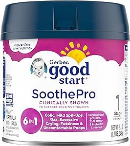 Gerber Good Start Baby Formula Powder, SoothePro, Stage 1, 19.4 Ounce