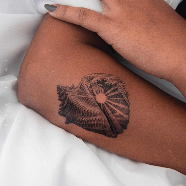 12 Shell Tattoo Ideas Trending for Summer 2024 and Beyond